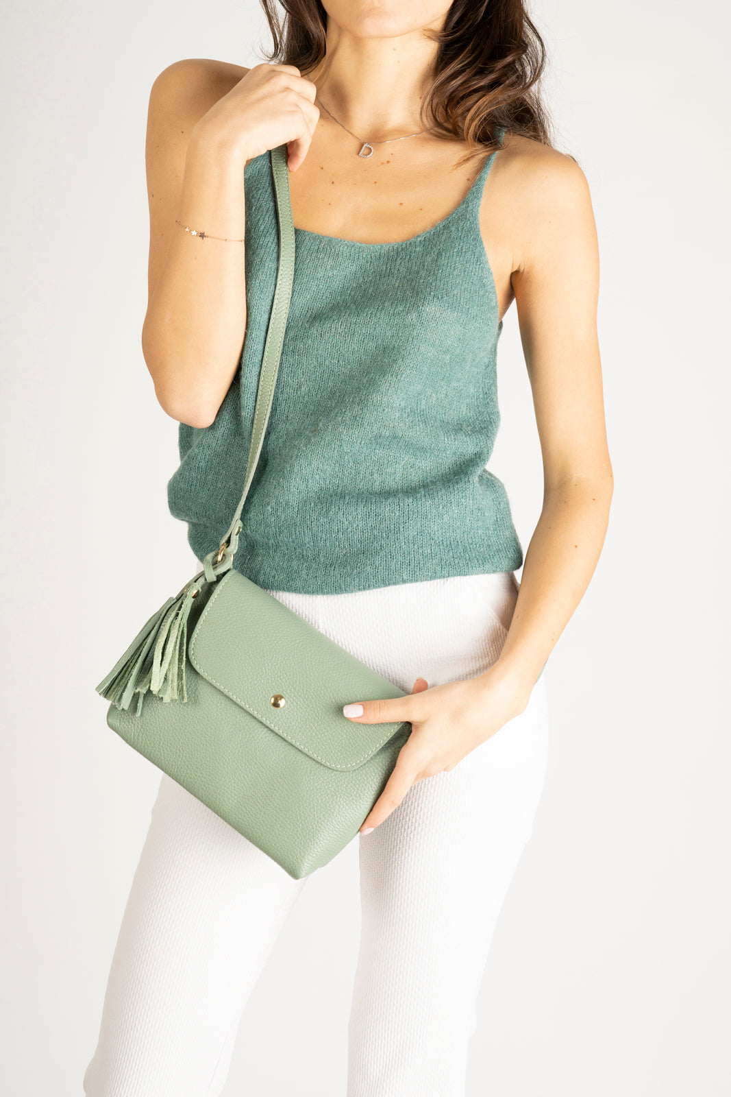 "Monica" shoulder bag 100% real leather Made in Italy 