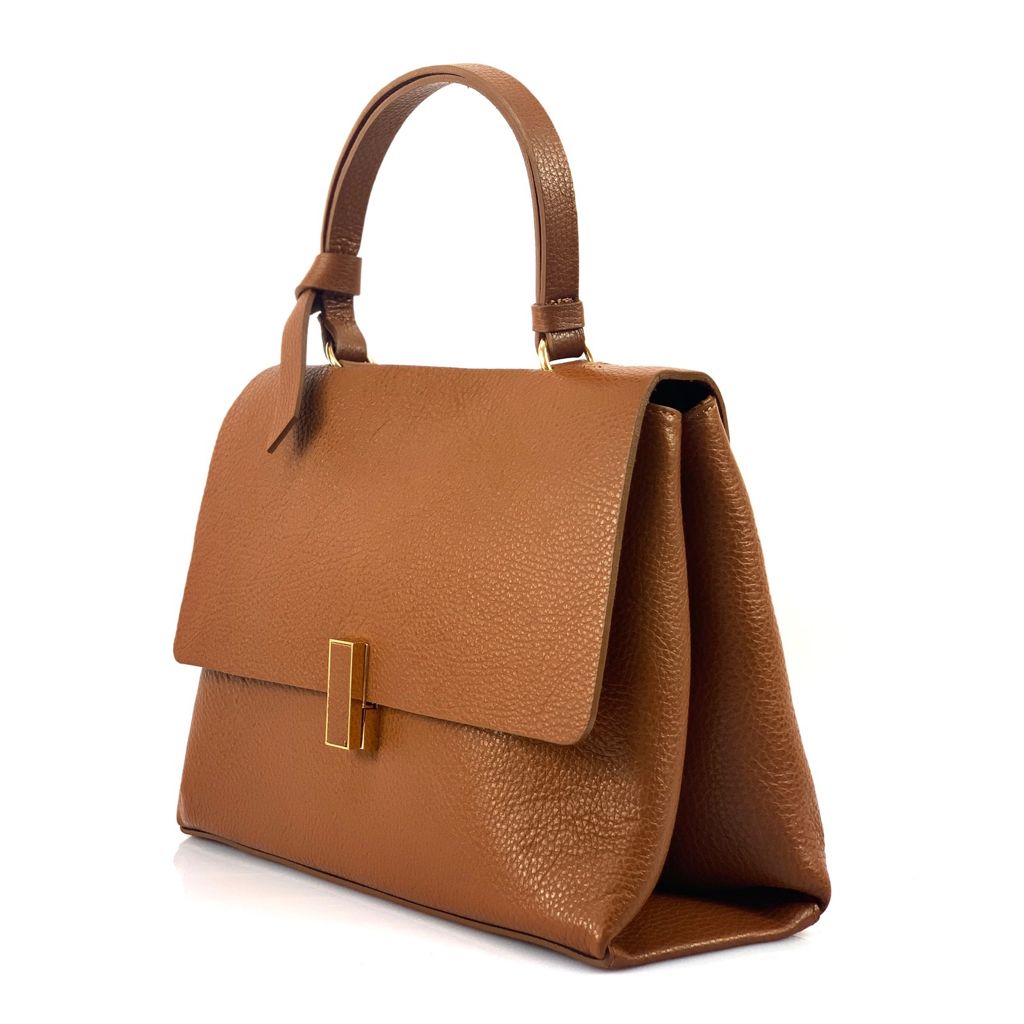 "Clelia" handbag 100% genuine dollar leather Made in Italy