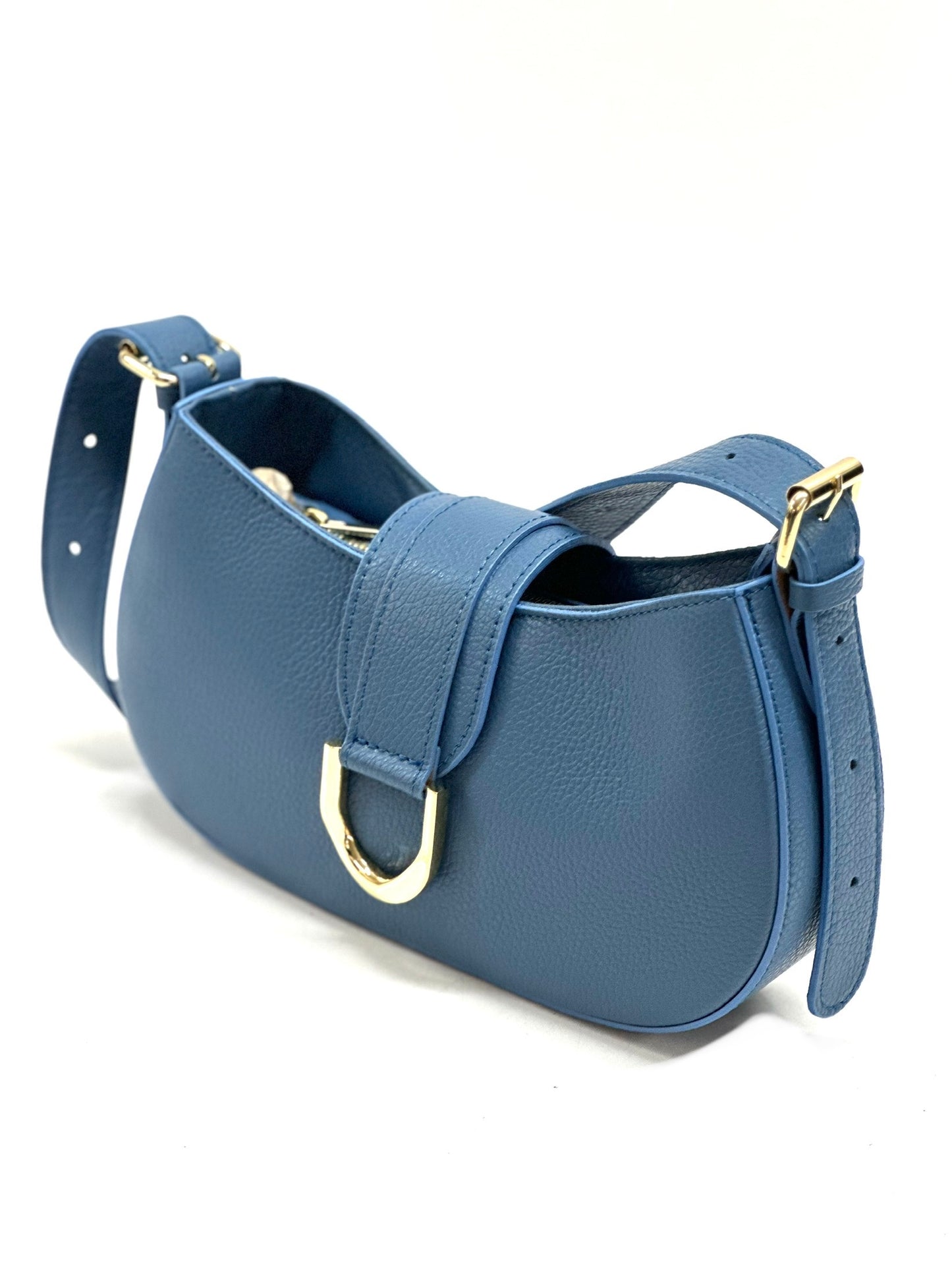 Handcrafted "Luna" bag in genuine dollar leather Made in Italy