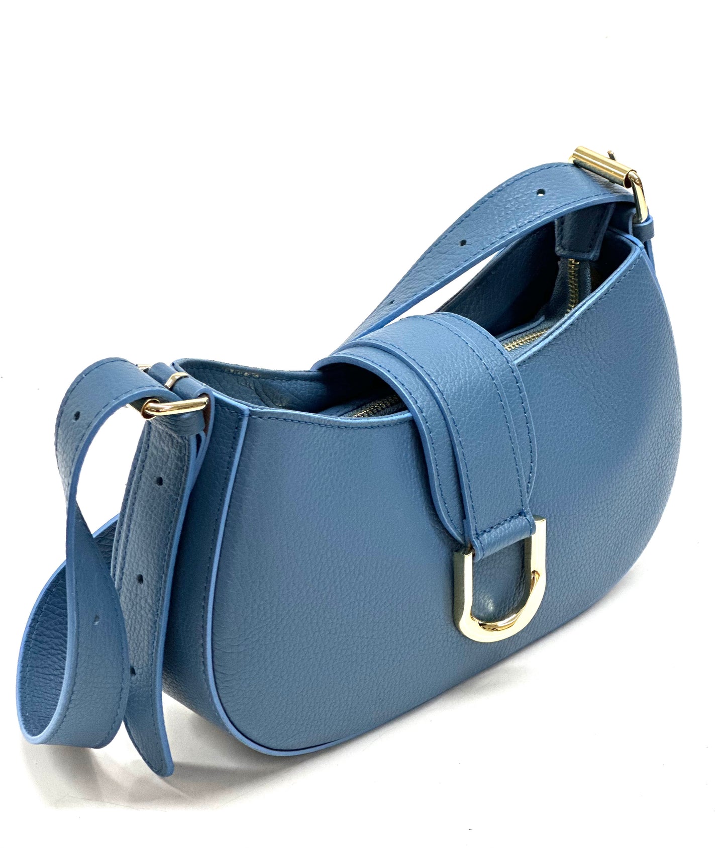 Handcrafted "Luna" bag in genuine dollar leather Made in Italy