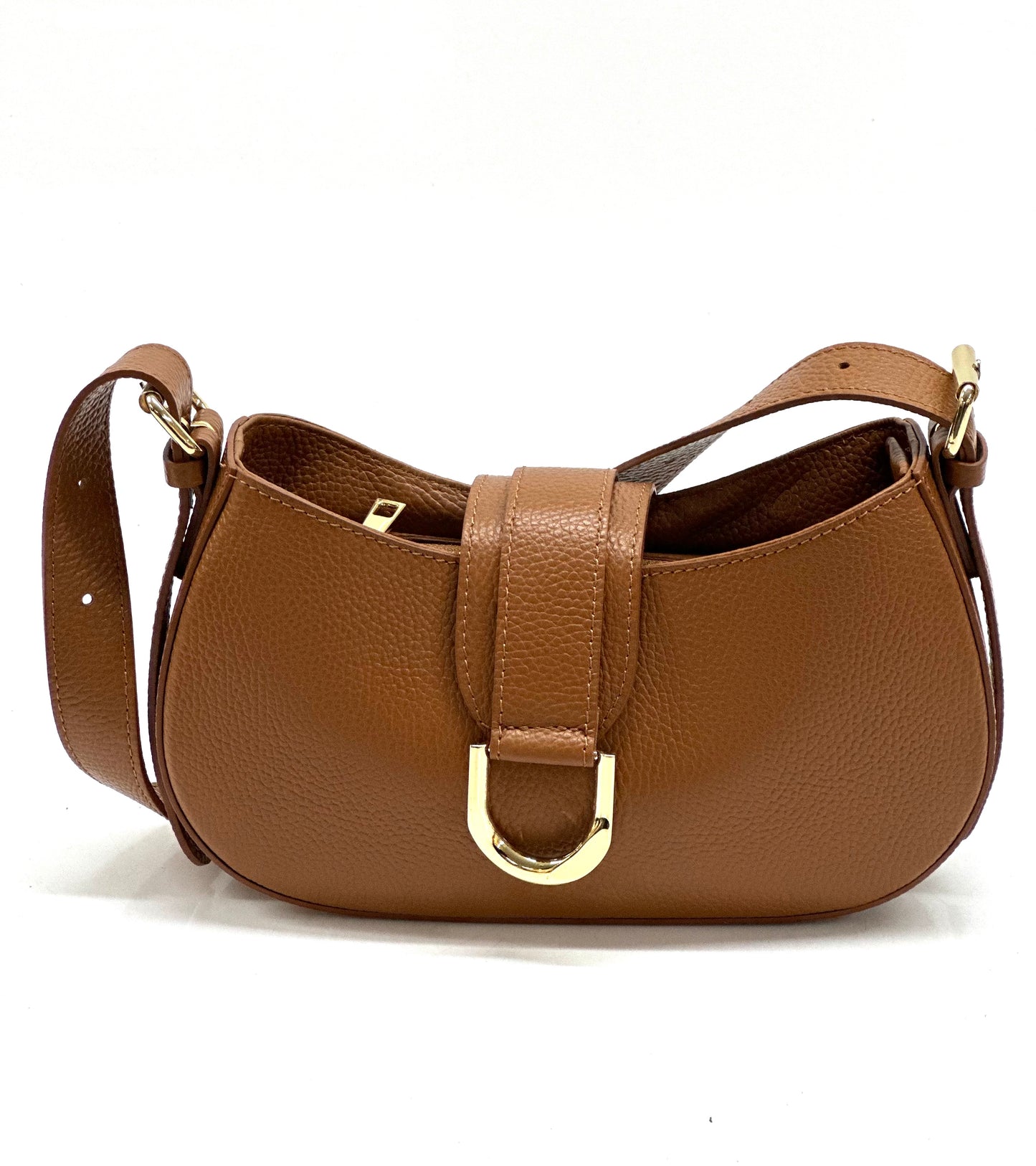 Handcrafted "Luna" bag in genuine dollar leather Made in Italy