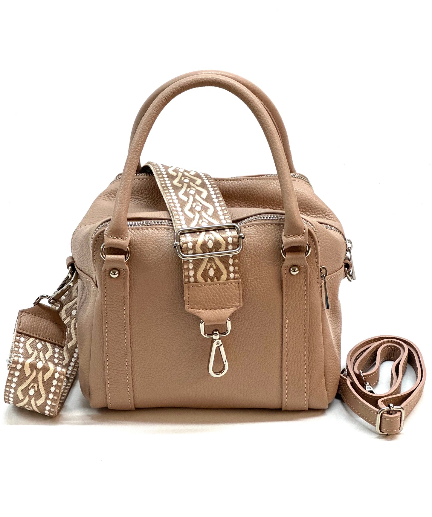 "Marika" handbag in genuine leather 100% Made in Italy