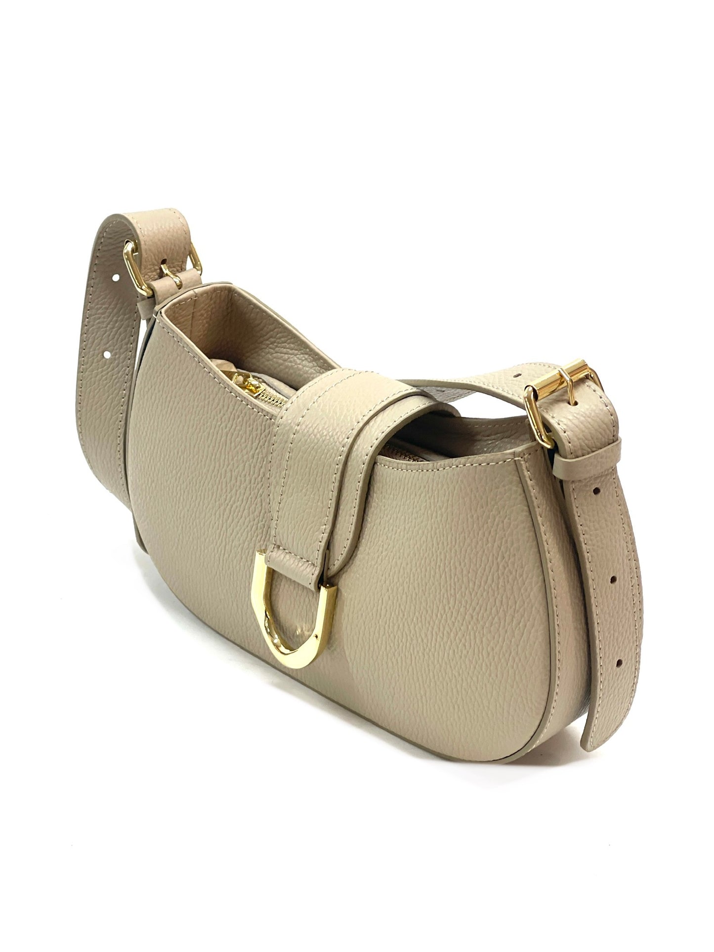 Handcrafted "Luna" bag in genuine dollar leather Made in Italy