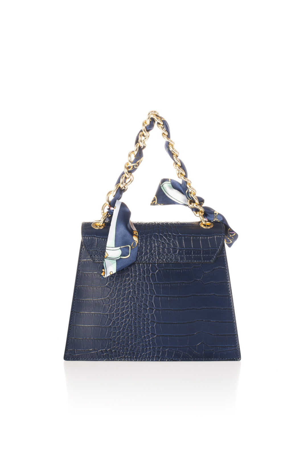 "Silvia" handbag in genuine embossed leather 100% Made in Italy