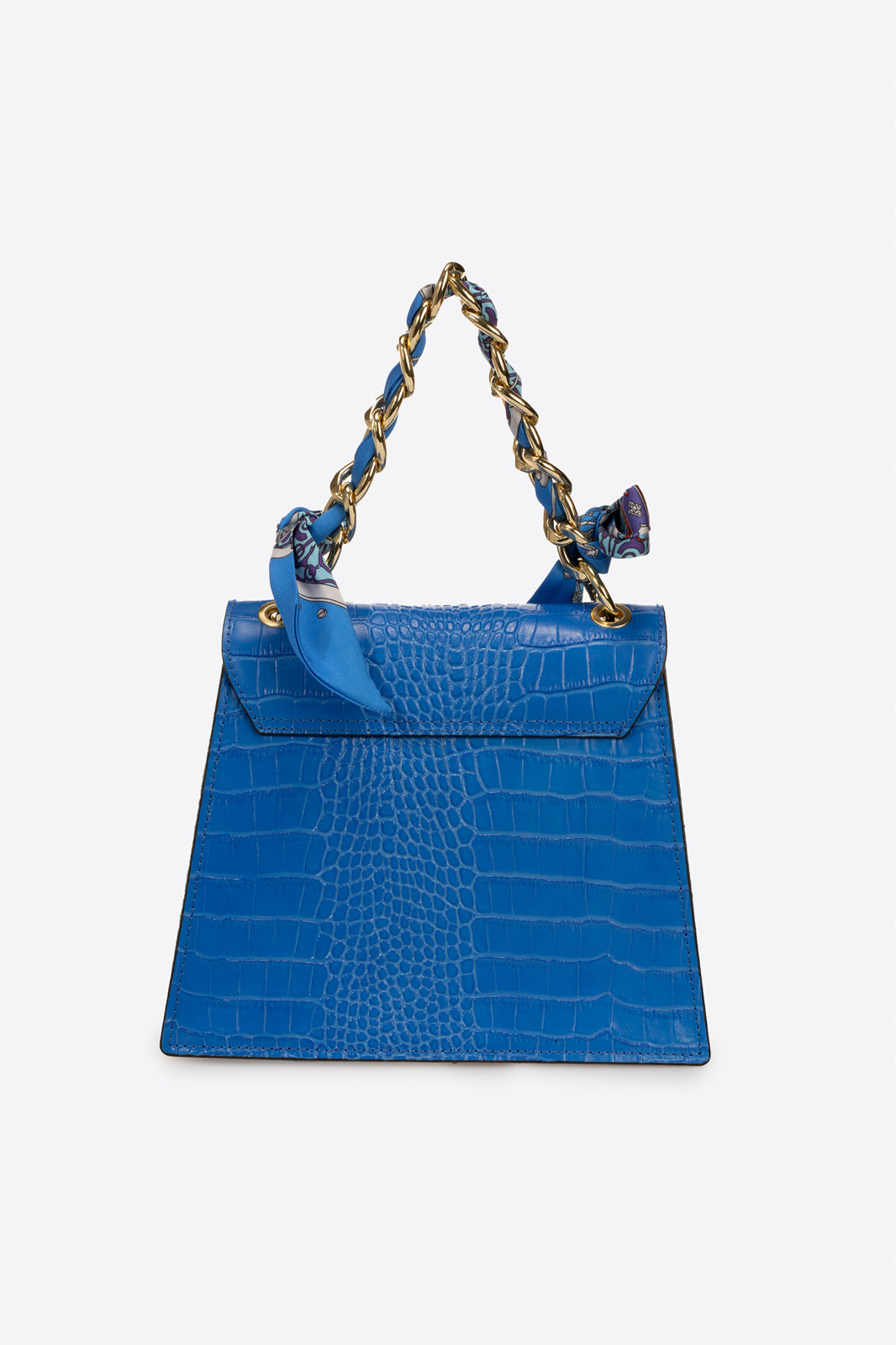 "Silvia" handbag in genuine embossed leather 100% Made in Italy