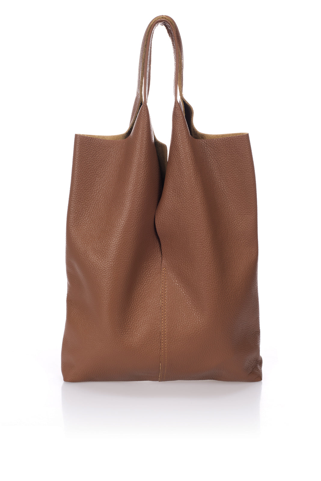 Borsa Hobo "Carlotta" in pelle morbida naturale Dollaro.